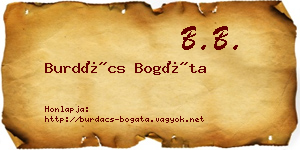 Burdács Bogáta névjegykártya
